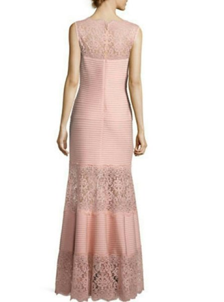 画像2: Tadashi Shoji Sleeveless Ribbed Stretch Dress  petal pink ピンク系 (2)