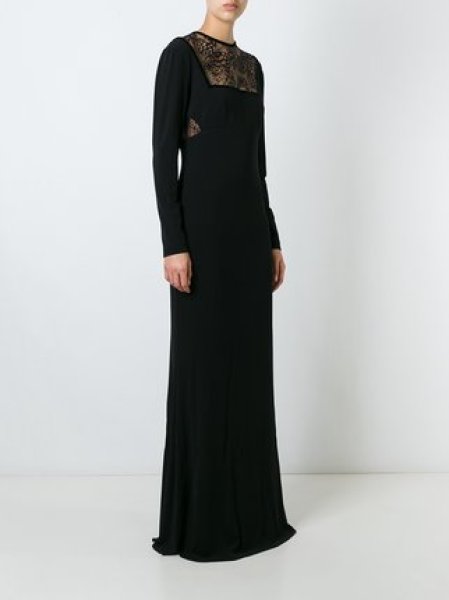 画像3: 再販売!Alexander McQueen アレキサンダーマックイーン butterfly lace yoke gown (3)