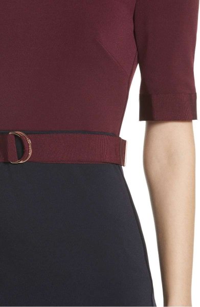 画像3: ドラマ【BONES使用】Ted Baker テッドベイカー Wandee カラーブロックドレス ネイビー (3)