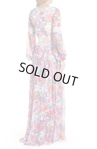 画像3: 【池田エライザさん着用】Tadashi Shoji  タダシショージ 花柄シフォンロングドレス (3)