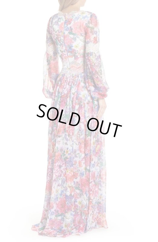 画像3: 【池田エライザさん着用】Tadashi Shoji  タダシショージ　花柄シフォンロングドレス (3)