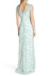 画像2: セール！Tadashi Shoji  タダシショージ 　Embroidered Corded Lace Gown ミント ブルー系　 (2)