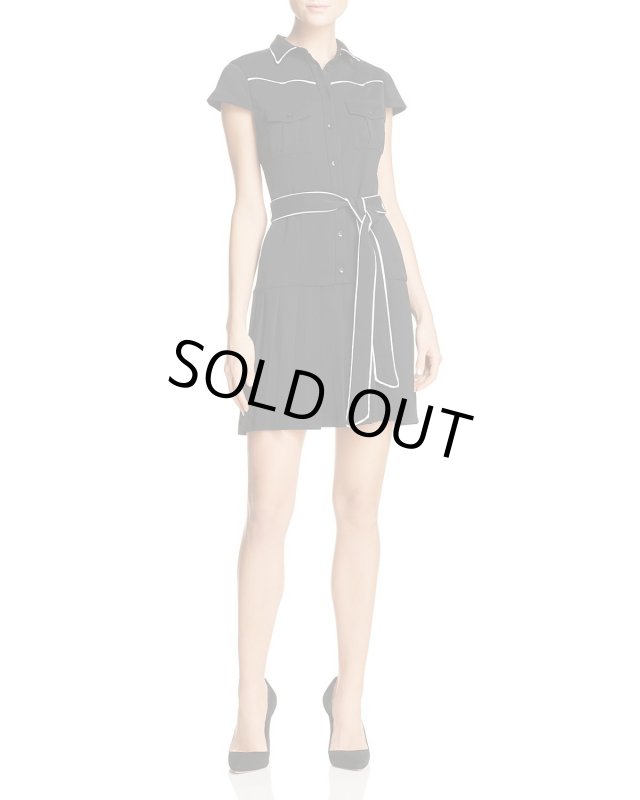 画像1: 【パリスヒルトン愛用】Alice + Olivia アリスアンドオリビア　yoko プリーツシャツドレス (1)