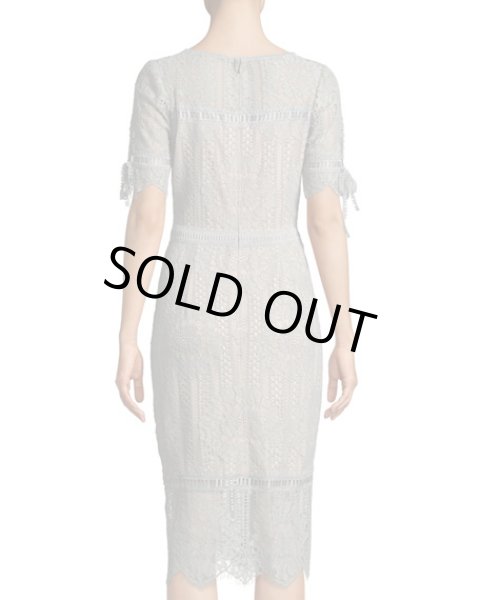 画像2: 【高島彩さんご着用】Tadashi Shoji  タダシショージ   Short-Sleeve Lace Sheath Dress  (2)