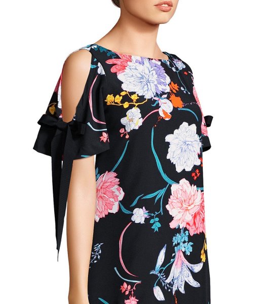 画像3: 【Kathie Lee Gifford愛用】Adrianna Papell アドリアナパペル 花柄コールドショルダードレス (3)