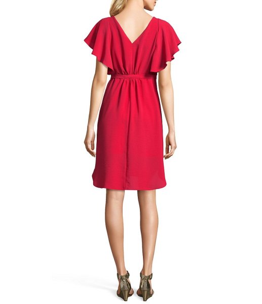画像3: 【Kathie Lee Gifford愛用】Adrianna Papell アドリアナパペル  Gauzy Crepe Flutter Sleeve Dress  (3)