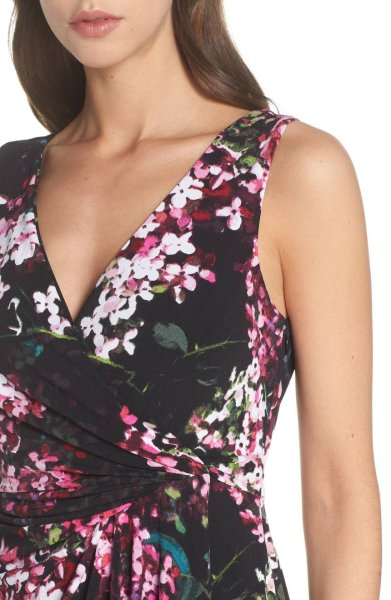 画像3: 【Kathie Lee Gifford愛用】Adrianna Papell アドリアナパペル Floral Print Twist Front Dress (3)