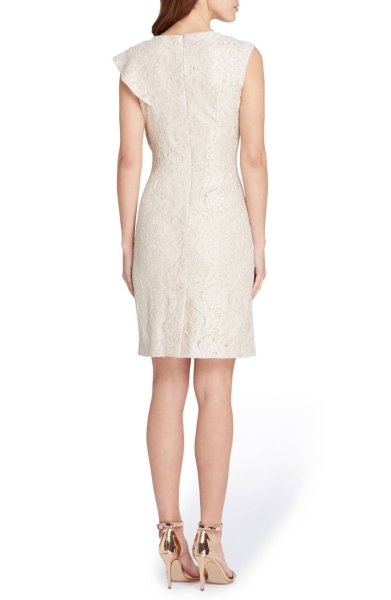 画像2: 【Kathie Lee Gifford着用】Tahari by ASL   Ruffle Lace Sheath Dress (2)