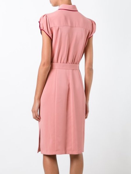 画像3: 【Kelli Berglund愛用】Alice + Olivia アリスアンドオリビア Carie Belted Shirtdress ピンク (3)