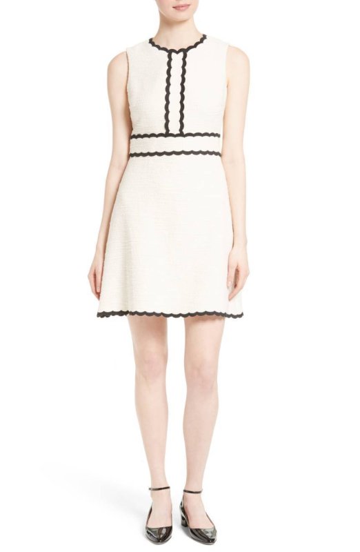 画像2: 【弘中綾香アナ、Ginger Zee着用】KATE SPADE New York   ケイトスペード　scallop tweed dress  12221 (2)