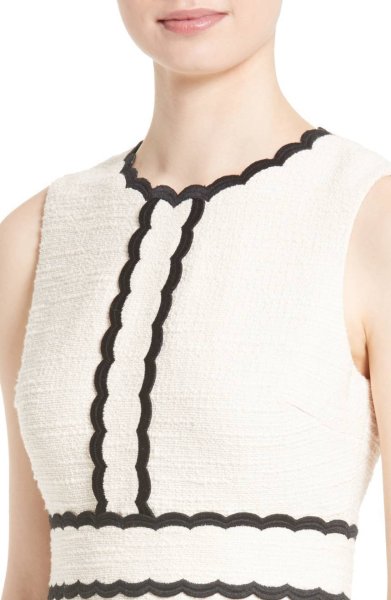 画像4: 【弘中綾香アナ、Ginger Zee着用】KATE SPADE New York   ケイトスペード scallop tweed dress  12221 (4)