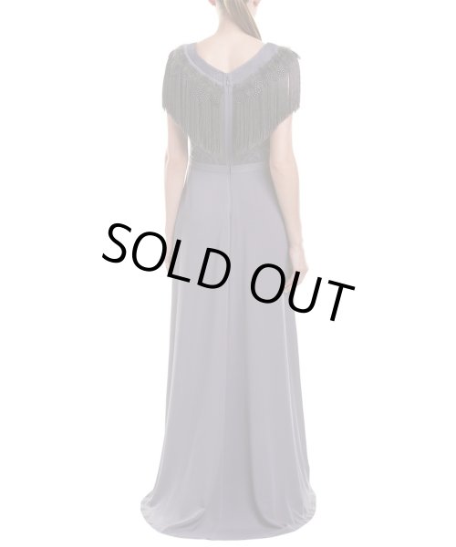 画像2: Tadashi Shoji タダシショージ   レースパネルフリンジロングドレス (2)