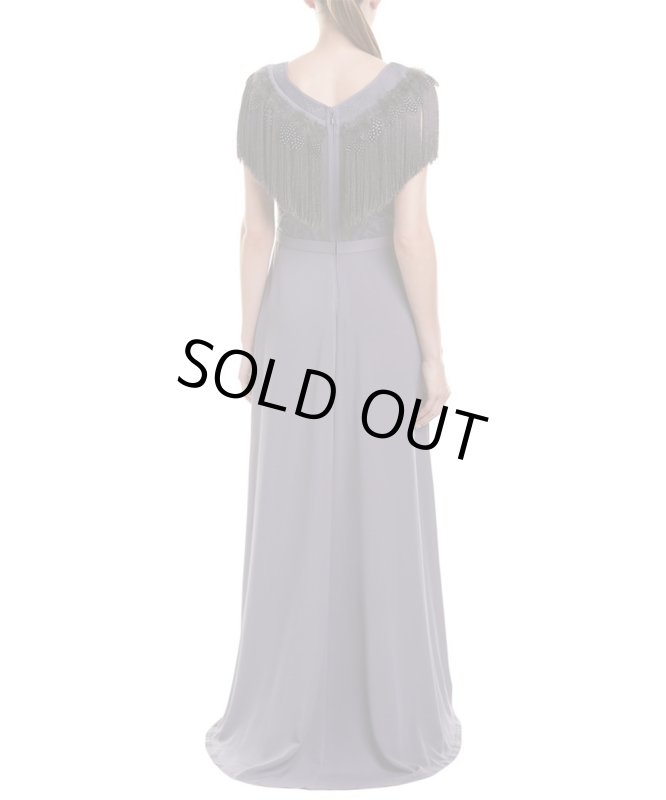 画像2: Tadashi Shoji タダシショージ   レースパネルフリンジロングドレス (2)