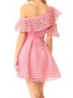 画像3: 【小嶋陽菜さんご着用】Self Portrait　セルフポートレート　 Lace Frill Mini Pink Dress  (3)