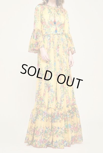 画像2: 限定セール!【アンミカさん愛用】Tadashi Shoji タダシショージ   August Crinkle Chiffon Gown イエロー (2)