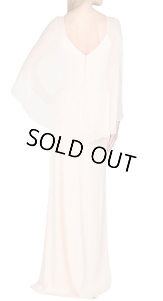 画像2: Badgley Mischka  シフォンケープロングドレス (2)