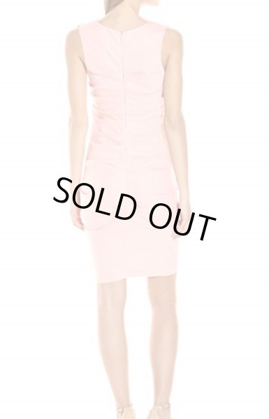 画像2: 【セレブ多数愛用】Nicole Miller  ストレッチリネンシースドレス Petal Pink  (2)