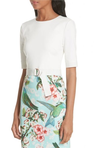 画像3: 【 Cecilia Vega着用】Ted Baker テッドベイカー Julieta Nectar Body-Con Dress (3)