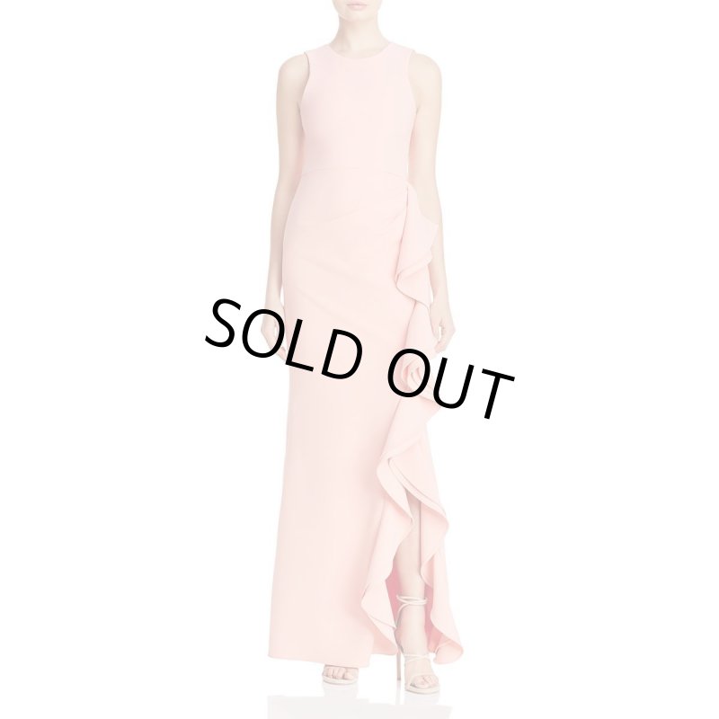 画像1: Parker パーカー  キャスケードラッフルピンクロングドレス (1)