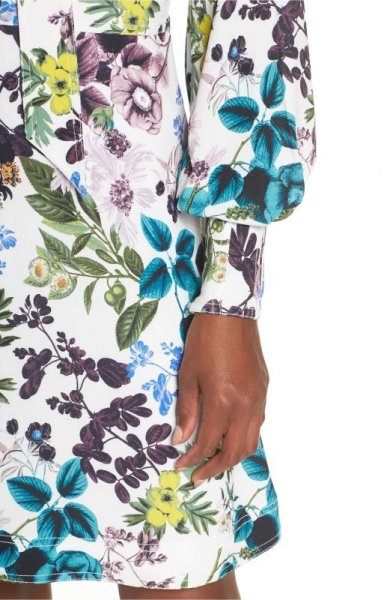 画像3: 【Dylan Dreyer着用】Eliza J  フローラルタイネックドレス (3)