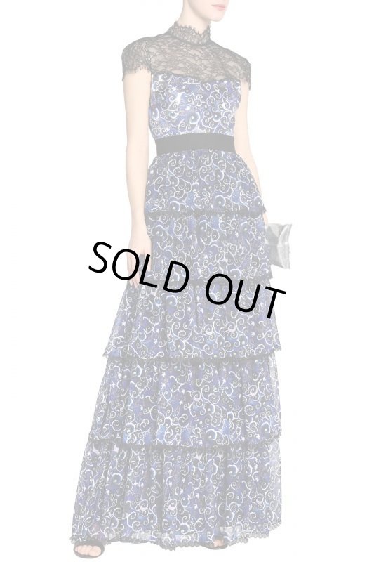 画像1: Alice + Olivia アリスアンドオリビア　McKee ティヤードマキシドレス (1)