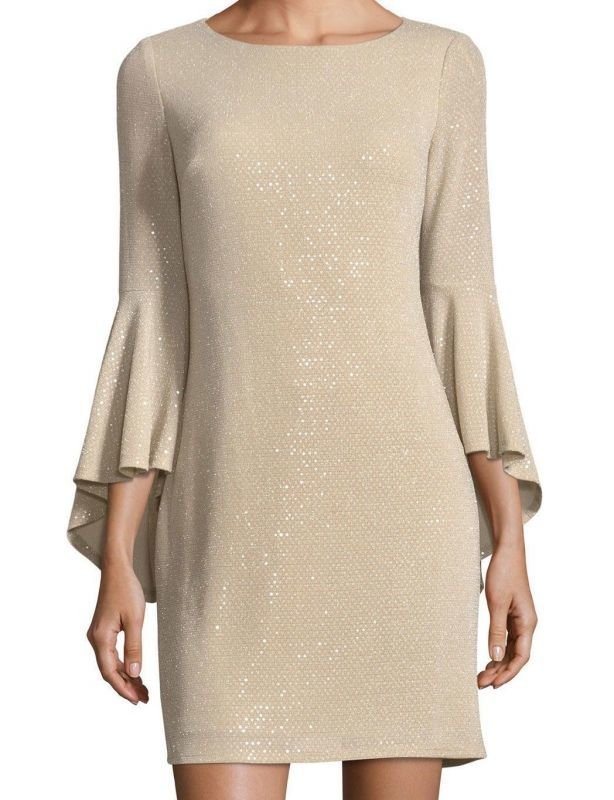画像4: Eliza J 　スパンコールベルスリーブドレス  09275 (4)