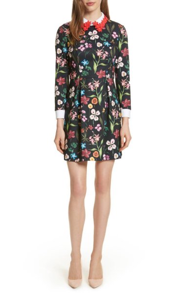 画像1: 【Gorgi Coghlan 着用】Ted Baker テッドベイカー　Tillena Skater Dress  (1)