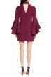 画像2: Milly ミリー　Andrea Italian Cady A-Line Dress  BURGUNDY (2)