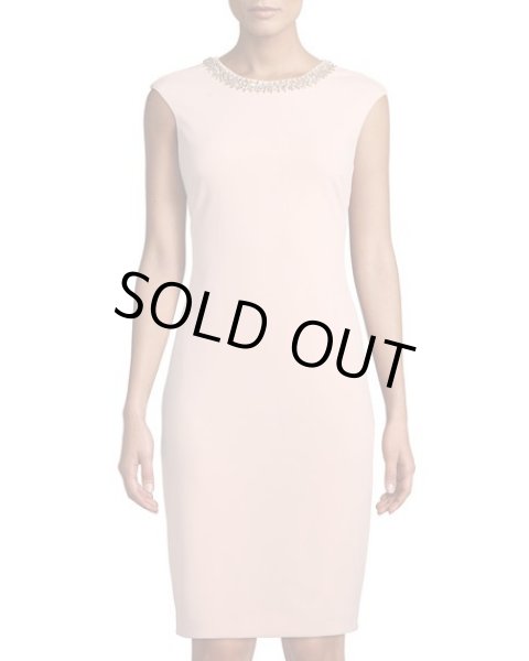 画像2: 【Kathie Lee Gifford着用】Tahari by ASL   ビーズネックシースドレス (2)