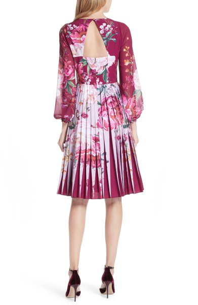画像2: 【阿部桃子さんご着用】Ted Baker テッドベイカー Esperan Serenity Contrast Pleat Dress (2)