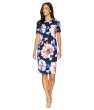 画像1: 【Kathie Lee Gifford着用】Tahari by ASL  　Floral Scuba Crepe Sheath Dress  (1)