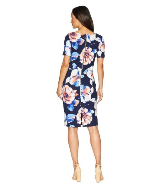 画像2: 【Kathie Lee Gifford着用】Tahari by ASL   Floral Scuba Crepe Sheath Dress  (2)