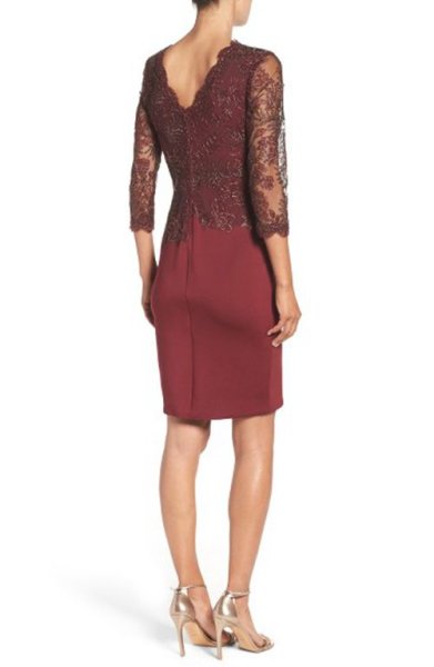 画像2: Tadashi Shoji  タダシショージ Lace Sheath Dress (2)