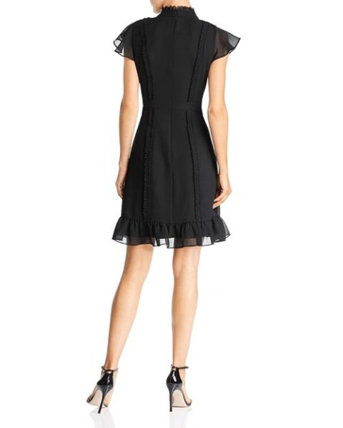 画像2: 【Kathie Lee Gifford愛用】Adrianna Papell アドリアナパペル Textured Chiffon Ruffle Dress  (2)