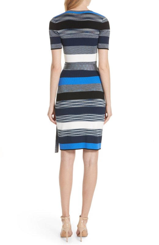 画像2: 【ドラマ使用】Diane von Furstenberg　ダイアンフォンファステンバーグ　ストライプニットラップドレス  (2)