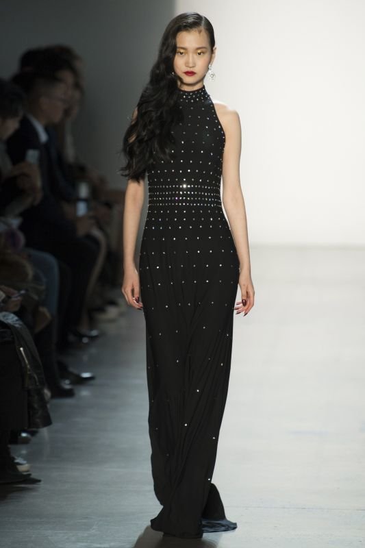 Tadashi Shoji タダシショージ イブニングドレス ハイネックスタッズ