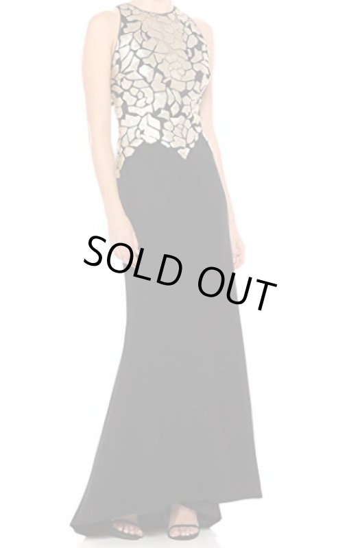 画像2: Tadashi Shoji タダシショージ   イブニングドレス　Tuloni Sequin Crepe Gown ブラック (2)
