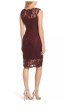 画像2: Tadashi Shoji  タダシショージ   Embroidered Cotton Blend Sheath Dress 　AUBURN (2)