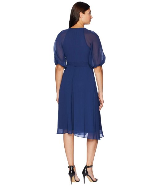 画像3: 【Kathie Lee Gifford愛用】Adrianna Papell アドリアナパペル シフォンラップドレス (3)