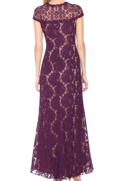 画像2: Tadashi Shoji タダシショージ Floral-Lace Gown Dress  (2)