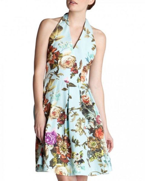 画像2: 【ケリーブルック、マリアメヌーノス愛用】Ted Baker テッドベーカー ホルターネックドレス (2)
