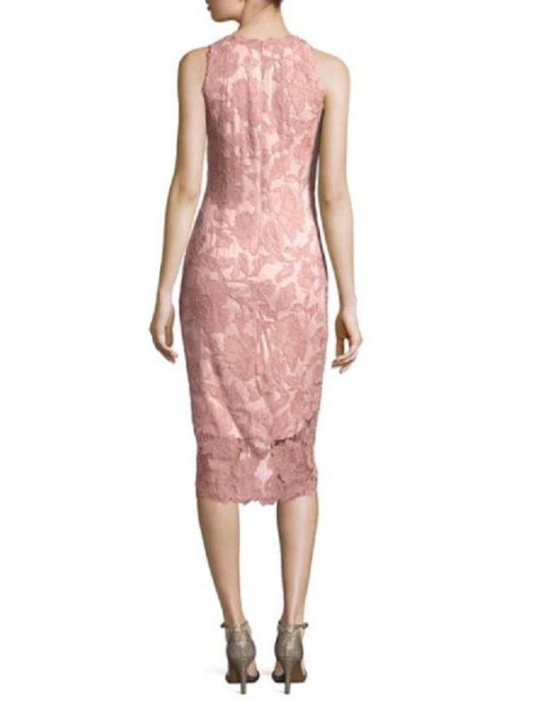 画像2: 即発！Tadashi Shoji  タダシショージ Sleeveless Hi-Lo Lace Dress  petal bloom ピンク系 (2)