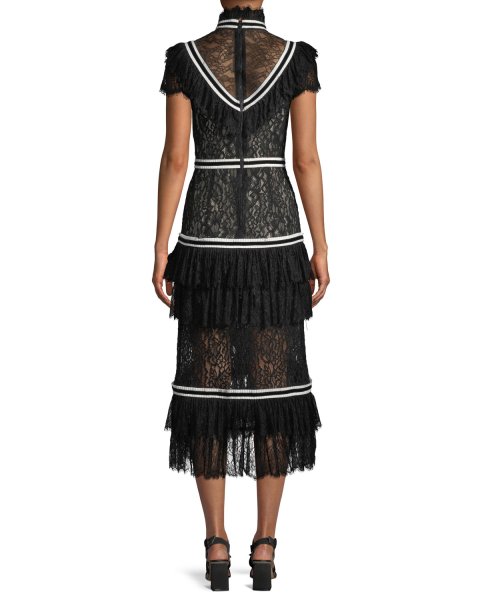 画像2: 【米倉涼子さん着用、Janelle Monae愛用】Alice + Olivia アリスアンドオリビア Annetta Ruffle Dress (2)