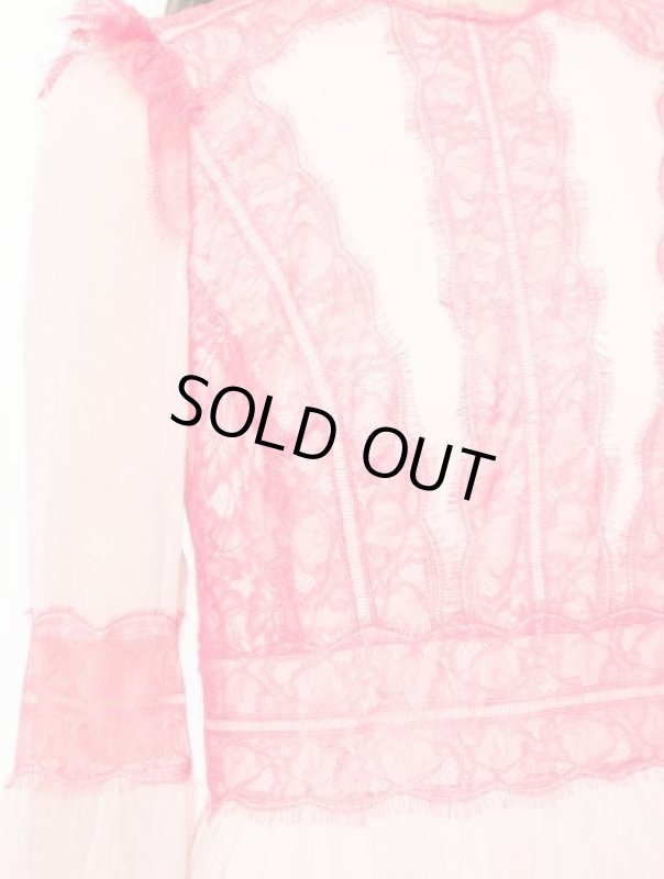 画像2: 【ヘザーグラハム愛用】Tadashi Shoji タダシショージ　Evensong Crinkle Chiffon Gown ピンク系 (2)