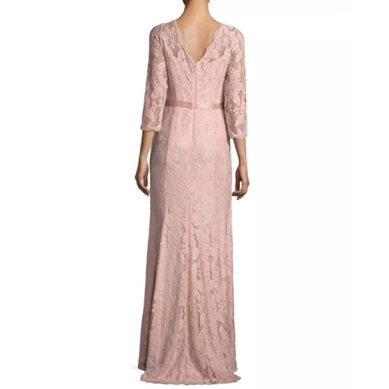 画像3: Adrianna Papell　アドリアナパペル パーティードレス　　Illusion Yoke Lace Gown blush (3)
