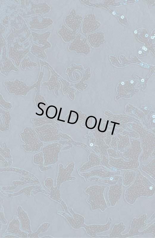 画像3: Tadashi Shoji タダシショージ   スパンコールレースイブニングドレス ブルー系 (3)