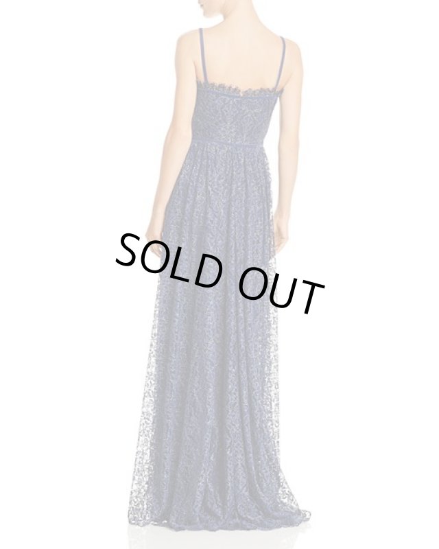 画像3: 期間限定セール！【池田エライザさん着用】Tadashi Shoji タダシショージ   パーティードレス　Metallic Floral Lace Gown ブルー系 (3)