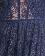 画像4: 期間限定セール！【池田エライザさん着用】Tadashi Shoji タダシショージ   パーティードレス　Metallic Floral Lace Gown ブルー系 (4)