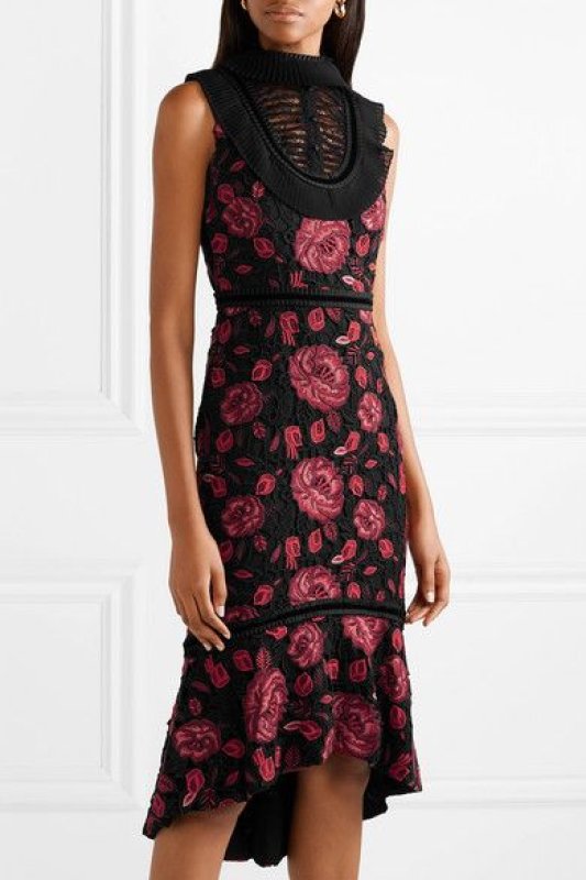 画像2: 1点のみ即発！【ジェシカパレ愛用、25ans掲載】Alice + Olivia アリスアンドオリビア　Evelina Ruffle Dress  05291 (2)