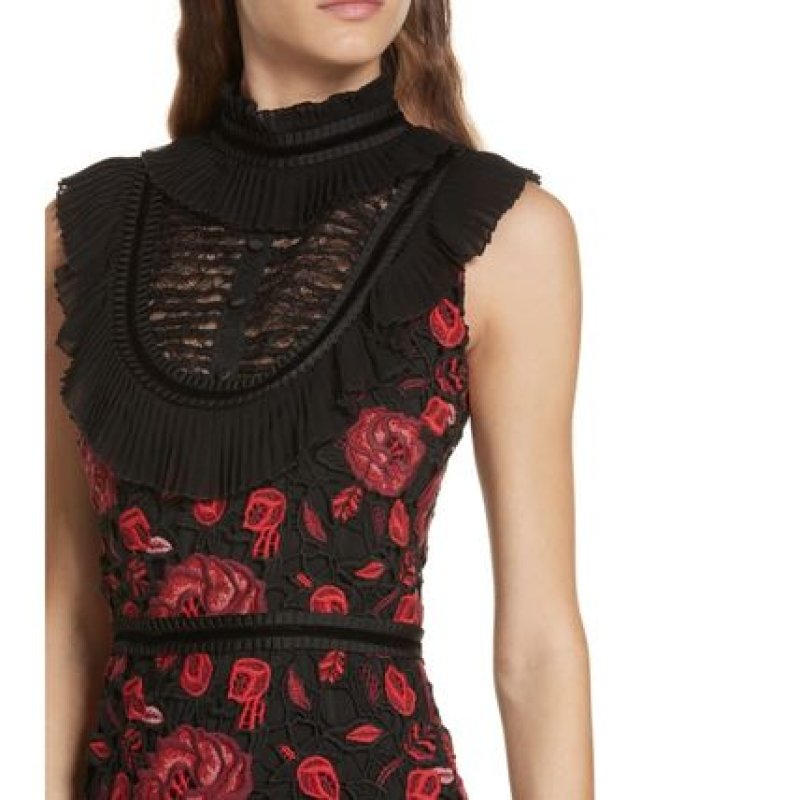 画像4: 1点のみ即発！【ジェシカパレ愛用、25ans掲載】Alice + Olivia アリスアンドオリビア　Evelina Ruffle Dress  05291 (4)